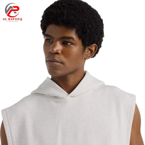 Sweat-shirts d'entraînement pour hommes en gros, logo personnalisé, streetwear, sweat-shirts sans manches, couleur unie, polaire, sweat-shirt sans manches pour hommes - Product Image 5