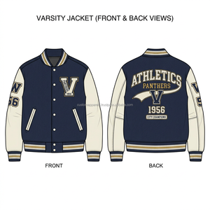 Custom Wool Varsity <b>Jacket</b> Embroidery for Men Premium Chenille <b>Patch</b> College Baseball Streetwear Outerwear Breathable Windproof - Product Image 6