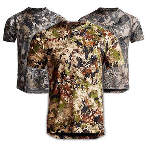 Chemise de chasse pour homme à imprimé animal camouflage, manches longues, légère, respirante, en polyester/coton, design ventilé - Product Image 1