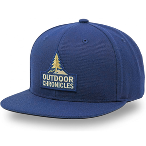Casquette de baseball en toile à 6 panneaux à visière plate, avec logo brodé personnalisé, fabriquée au Vietnam, vert forêt, pour le cyclisme, la pêche et le sport - Product Image 4