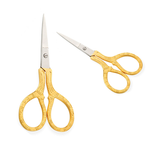 กรรไกรตัดผ้าพลาสม่าเคลือบผงชุบทองกรรไกรตกแต่งตามความต้องการแบบแฟนซี - Product Image 1
