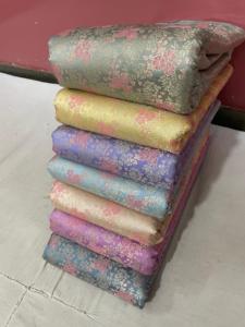 Tela de brocado de seda 100% de alta calidad, venta al por mayor, lujosa tela Jacquard y bordada para bodas y vestidos de niñas - Product Image 2