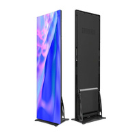 Affichage vidéo LED couleur pleine résolution P2.5 intérieur contrôlé par WiFi, haute luminosité, affiche publicitaire, surveillance en temps réel, sur pied
