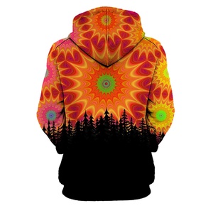 Venta al por mayor sublimación pulóver Logotipo de impresión de gran tamaño con capucha personalizado Puff sudadera personalizada hombres sudaderas con capucha - Product Image 4