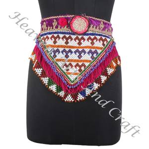 Vintage Belt Belly Dance Bead Afghani Traditional Waist Belt Kuchi Tribal BB100 <b>Old</b> Banjara Real Vintage Handmade Beaded Belts - Product Image 1