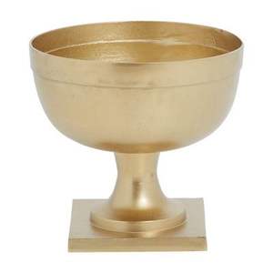 Bol de service élégant en aluminium sur pied, résistant au ternissement, décoratif, vente en gros, cadeaux de mariage et articles de luxe - Product Image 4