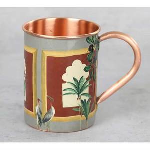 Moscow Mule Mug Cuivre pur avec poignée en laiton 100% Solide 301-400ml Fabriqué à la main Minimaliste Portable Réutilisable - Product Image 3