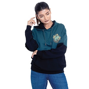 Calidad Premium 340 GSM diseño personalizado impresión bordado Diseño tamaño mujer Sudadera con capucha 65% algodón 35% poliéster de Bangladesh - Product Image 4