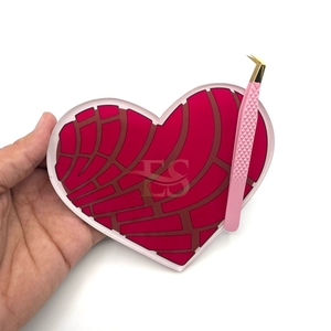 Red Concha Heart Acrylic Lash Tiles Beauty Customizable <b>Eyelash</b> tiles with <b>Magnets</b> Sustainable Beauty Tool Customized Logo OEM - Product Image 3