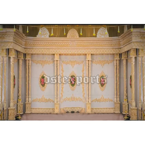 เสาสองชั้นสำหรับงานแต่งงานของฮินดูเวทีแต่งงานทำจากใยราชวงศ์อังกฤษตกแต่งเวทีเสาสองชั้นสำหรับงานแต่งงานแบบอินเดียใต้ออสเตรเลีย - Product Image 1