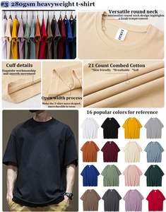 T-shirt lourd avec impression de logo personnalisée en gros T-shirt épais de 400g/m2 - Product Image 4