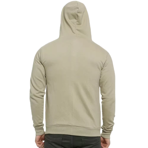 Sweats à capuche pour hommes fermeture éclair complète avec poche respirant coupe ajustée basiques coton mélangé à manches longues tenue décontracté confortable séchage rapide - Product Image 2
