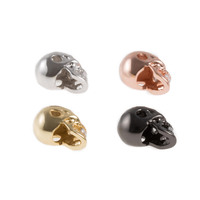 En gros diy en laiton strass crâne bracelet charme perles pour fabrication de bijoux