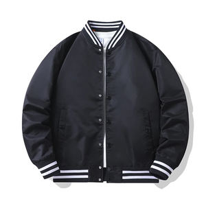 Spring And Autumn Wear Nylon Black <b>Mens</b> Windbreaker <b>Jacket</b> Full Zipper <b>Baseball</b> Varsity <b>Jacket</b> Bomber Street Wear Style <b>Jacket</b> - Product Image 1