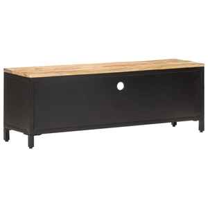 MILANO INDUSTRIAL <b>TV</b> CONSOLE MEDIA STAND <b>WOODEN</b> <b>TV</b> <b>CABINET</b> METAL DOORS MANGO WOOD MATERIAL MODEL RRBTVU08 for 35-39 INCH <b>TVs</b> - Product Image 3