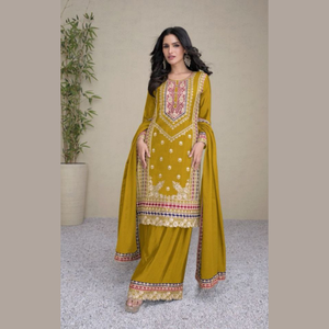 Lancement d'une nouvelle collection exclusive de costumes Eid Design Real Chinon à Surat Gujarat - Product Image 1