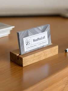 Porte-cartes en bois massif de luxe pour cartes de crédit et cartes de visite, étui à cartes en bois fait à la main, écologique - Product Image 3