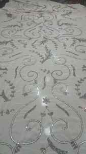 High Quality Beaded Embroidery Fabric for Party Style Evening <b>Dresses</b> for Beach Silhouette Made Linen Rayon Cashmere - Product Image 2