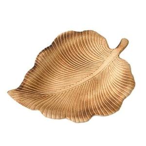 Hotels Supplies Brass Platter Serving Tray Common Design Large <b>Leaf</b> Platter Luxury Gold Tray for Decoration Wedding & Birthday - Product Image 3