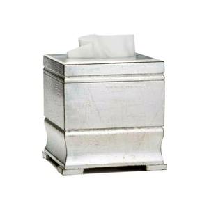 Caja de pañuelos de Metal decorativa Metal plata acabado forma cuadrada servilletero de mesa encimera de cocina sala de estar multiuso - Product Image 6