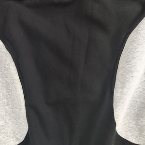 Personalizar Heavyweight Pullover Sudadera con capucha de algodón Patchwork 2 tonos de gran tamaño mezclado de algodón con doble capucha sudaderas con capucha para hombres - Product Image 4