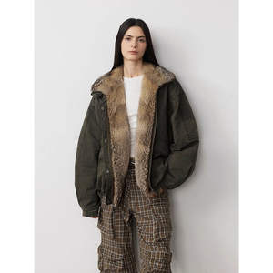 Parka de Invierno para Mujer Fireladyfur, 90% Plumón de Ganso, Cuello de Piel de Zorro, Estilo Retro Casual Urbano, Tejido Resistente al Viento - Product Image 1