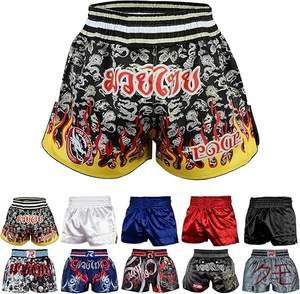Shorts de Muay Thai pour MMA Kickboxing Logo et marque personnalisés 100% polyester Service OEM en gros - Product Image 5