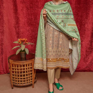 Nuevo Salwar Kameez Pakistaní Indio Ligero de Secado Rápido, 3 Piezas, Lino Estampado, Color Personalizado, Marca Privada para Mujer - Product Image 1