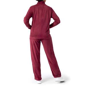 Conjunto de Chándal de Terciopelo Personalizado para Mujer, Venta al por Mayor, Dos Piezas Lisas, Sudadera con Capucha y Pantalones Deportivos, Traje Deportivo Suave de Invierno para Mujer - Product Image 2