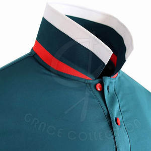 100% algodón Slim-Fit patrón sólido manga larga para camisetas de polo logotipo impreso personalizado polos de golf - Product Image 4