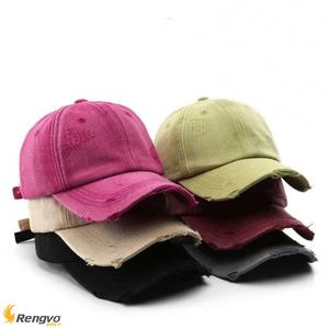 หมวกแก๊ปเบสบอล5แผงระบายอากาศได้ดีกันน้ำหมวกกีฬาผ้ายีนส์ซักได้สำหรับใส่โลโก้แบบวินเทจ - Product Image 1