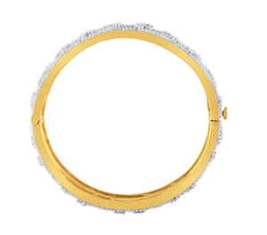 สร้อยข้อมือทองสีเหลือง14kt สำหรับผู้หญิงทันสมัยเสน่ห์แฟชั่นที่ออกแบบด้วยเพชรที่ปลูกในห้องปฏิบัติการเครื่องประดับที่ดีทำขึ้น - Product Image 2