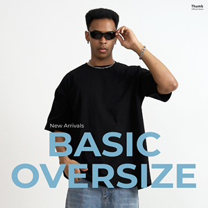 THUMB 220gsm Heavyweight 100% Combed Cotton Oversized Drop Shoulder T-Shirt Relaxed Fit Made in Thailand T-Shirts for <b>Men</b> - Product Image 2