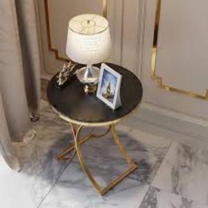 Highly Sought After Metal <b>Side</b> <b>Table</b> Featuring <b>Vintage</b> Inspired Details Ideal for Contemporary Living Room Aesthetics - Product Image 4