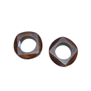 Ensemble de six porte-serviettes en bois tendance pour décoration de table élégante pour mariage, décoration de cuisine à la maison - Product Image 3