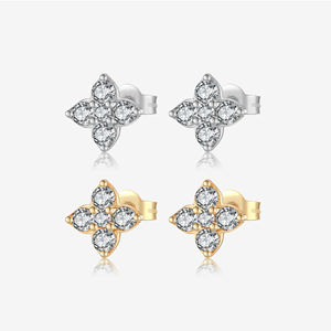 New Arrival Flower 10K Solid Gold Stud <b>Earring</b> <b>Screw</b> Flat <b>Back</b> Tragus Round Cut Lab Grown Diamond Anniversary Gifts Tiny <b>Earring</b> - Product Image 1