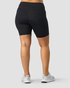 Shorts de yoga pour femmes en gros personnalisés, taille haute, style motard, sans couture à l'avant, effet push-up, élastiques, pour la course à pied et le fitness - Product Image 4