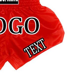 Shorts de boxe MMA sur mesure, motif uni, vêtements d'entraînement Muay Thai, taille élastique, séchage rapide, respirant, logo brodé, OEM - Product Image 3