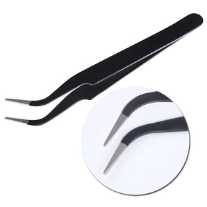 100% High Quality Premium Japanese Stainless Steel Beauty Eyelash Tweezers Anti-Slip Precision Design Anti-Static Durable - Product Image 1