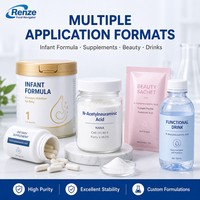 Acide N-acétylneuraminique de haute pureté, acide sialique, poudre cristalline blanche pour complément alimentaire et aliments fonctionnels