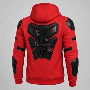 Sweat-shirt de moto pour homme avec fermeture éclair, doublure en fibre d'aramide toutes saisons, rembourrage protecteur, vente en gros OEM - Product Image 5