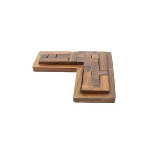 Juego de rompecabezas 3D de madera hecho a mano con forma única para todas las estaciones y para niños de todas las edades - Product Image 1