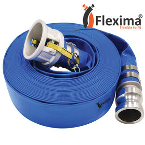 Tuyau d'eau en PVC tressé à rayures bleues de 6 pouces, haute pression, durable, certifié ISO 9001, vidange de décharge flexible, à plat souple - Product Image 5