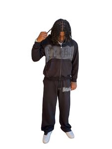 Survêtement 100% coton personnalisé, impression sérigraphique lourde, strass, fabrication sur mesure, survêtement entièrement personnalisable - Product Image 5