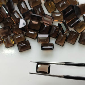 Cuarzo Ahumado Natural, Corte Octogonal de 8x6 mm, Piedra Preciosa Suelta de la Mejor Calidad para la Fabricación de Joyas - Product Image 1