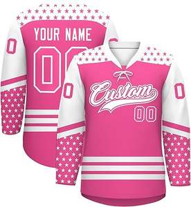 ชุดเครื่องแบบฮ็อกกี้น้ำแข็งระบายได้ดีเสื้อเจอร์ซีย์และกางเกงสำหรับเยาวชนชายหญิงทีมกีฬา OEM - Product Image 1