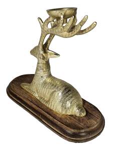 ที่ใส่ชาอลูมิเนียมชุบทองพร้อมฐานไม้แข็งของตกแต่งโต๊ะในเทศกาลคริสต์มาสหรูหรา - Product Image 3