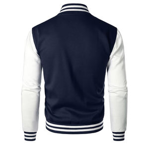 OEM personalizado Vintage Letterman Varsity chaqueta hombres recortada cadena Chenille bordado manga de cuero con capucha Tejido ligero invierno - Product Image 3