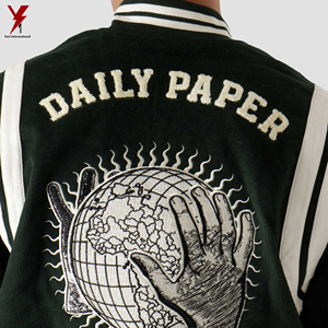 Nouveau design personnalisé Streetwear réglable à double poche pour hommes tissu de veste universitaire Lettermen pour hommes - Product Image 6