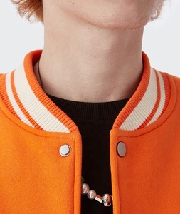 Fabricantes de ropa personalizada PU cuero manga Streetwear Letterman Varsity chaqueta para los hombres - Product Image 4